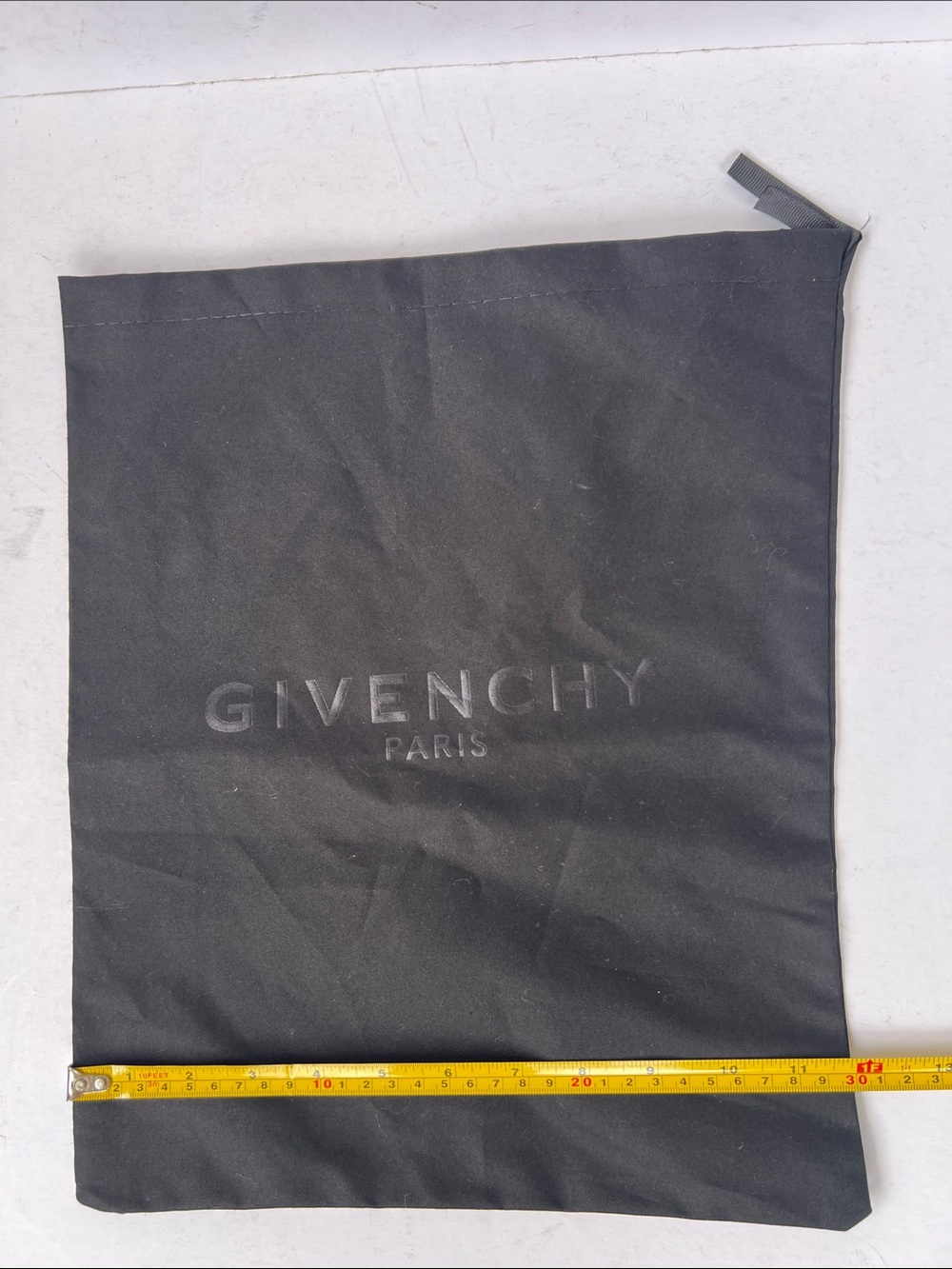 Givenchy Black Drawstring Dust Bag with Embossed Logo